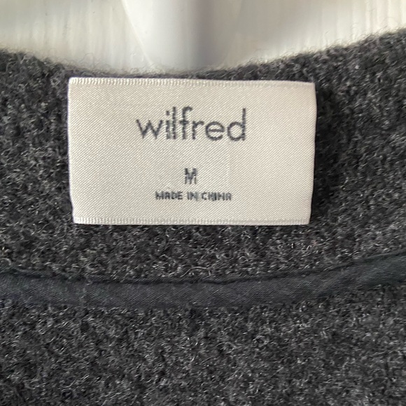 Wilfred Merino Wool Jacket Zip Up Black Knit Size Medium - Picture 3 of 8